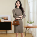 Baby Cashmere Half-high Collar Long Sleeves Slim-fit Commute Simple