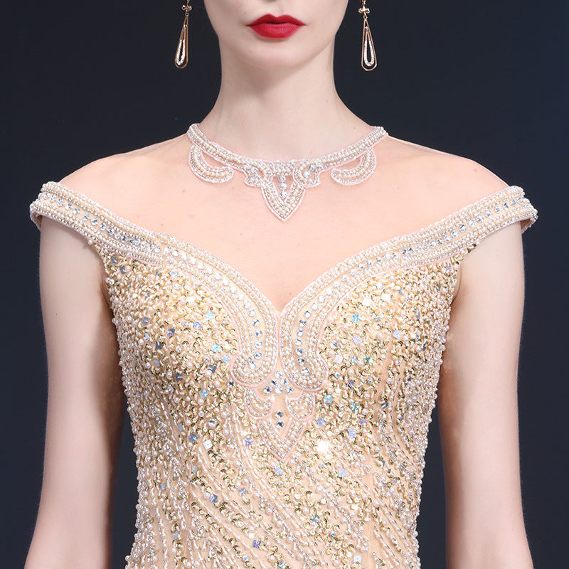 Elegant And Noble Banquet Welcome Dress